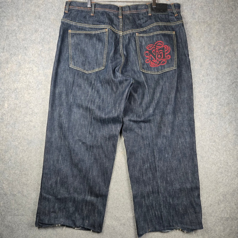 Vintage Sean John Jeans Mens 42x28 Blue Baggy Streetwear Y2K Skater Denim Hemmed